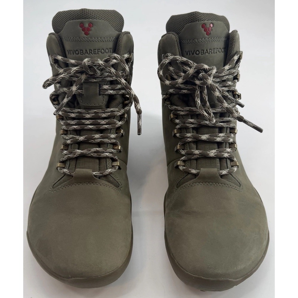 Vivobarefoot Tracker II FG Leather Barefoot Tracking Boots Green EU 41 US Mens 8